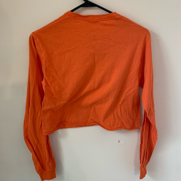 Scoopy Doo ‘Creepin’ it Real,’ Orange Halloween Crop Long Sleeve - Picture 2 of 2